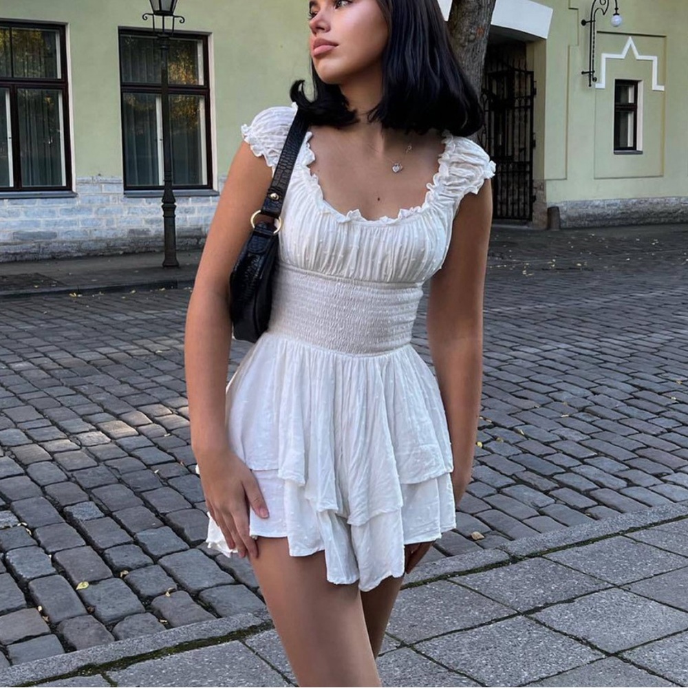 The Love Galore Romper White Lower Impact